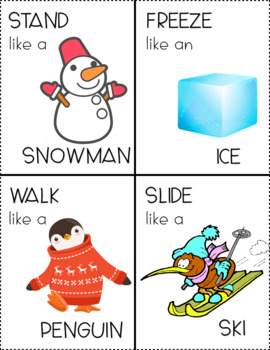 Winter Movement Cards - Winter Printable Activities - Free Version