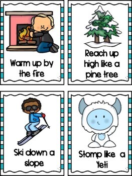 Winter Movement Brain Break Cards  Social emotional activities, Brain  breaks, Social skills lessons