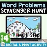 Two Step Word Problems All Operations Scavenger Hunt Activ