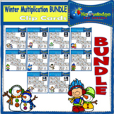 Winter Multiplication (1-10) Clip Cards BUNDLE - EBOOK