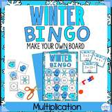 Winter Multiplication BINGO | Make Your Own BINGO | Winter Fun