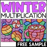 Winter Multiplication: Color by Number FREE