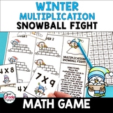 Winter Multiplication Fact Fluency Practice Snowball Fight