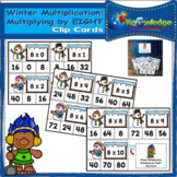 Winter Multiplication: Multiplying by EIGHT Clip Cards - EBOOK