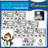 Winter Multiplication: Multiplying by TEN Clip Cards - EBOOK