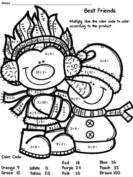 Winter Multiplication Worksheets by Forever In Third Grade TpT