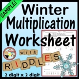 Winter Multiplication Worksheet with Riddles I Multiplicat