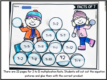 Winter Multiplication Worksheets Winter Multiplication Activities