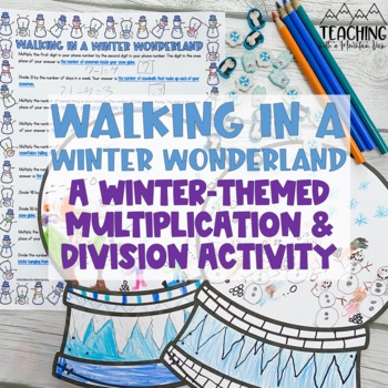 Preview of Winter Multiplication and Division Activity