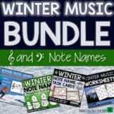 Winter Music Activities BUNDLE- Note Name Games & Winter M