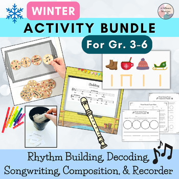Preview of Winter Music Activities Bundle - Centers, Projects, and More!