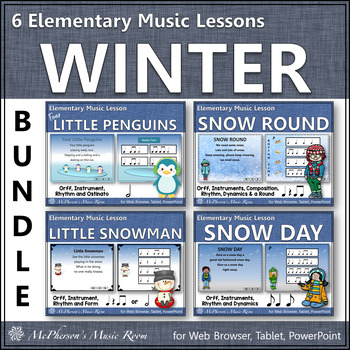Preview of Winter Music Activities and Lessons for Elementary Music {Bundle}