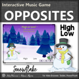 Winter Music Activity High and Low Interactive Elementary 