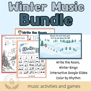 Preview of Winter Music Bundle - Winter Music Activites, Games, Rhythms