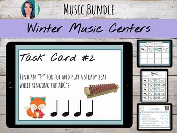 Preview of Winter Music Centers | Task Cards & Activities Bundle (20% off)