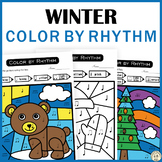 Winter Music Coloring Activities | Color by Rhythm | Stand