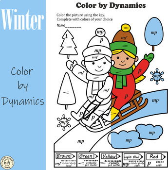 Preview of Winter Music Coloring Pages | Color by Dynamics