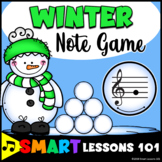 Winter Treble Note Naming Game:Winter Music Game Activity: