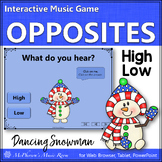 Winter Music Activity High Low Interactive Music Opposite 