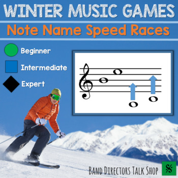 Preview of Winter Music Games Note Name Game