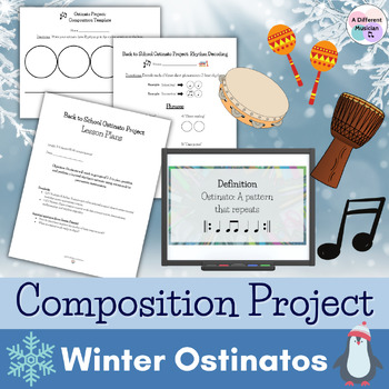 Preview of Winter Music Lesson Plans and Composition Project - January Music Activity