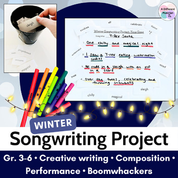 Preview of January Music Lesson and Project - Winter Songwriting and Instrument Activity