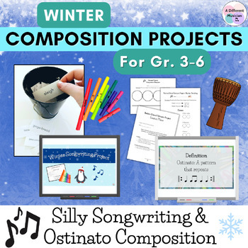 Preview of February Music Lesson - Winter Composition Projects - Elementary Music Activity