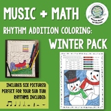 Winter Music Rhythm Math Coloring Pages Distance Learning