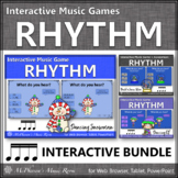 Winter Music Sixteenth Notes Interactive Rhythm Games {Bundle}