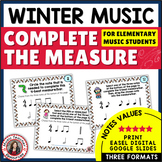 Winter Music Activities - Rhythm Worksheets - Elementary M