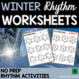 Winter Music Worksheets: RHYTHM