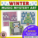 Music Coloring Pages - Winter Color by Note - Elementary M