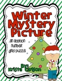 Winter Mystery Picture (Number Grid Puzzle - English/Spanish)