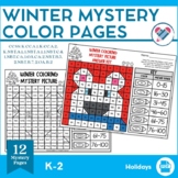 Winter Mystery Pictures Lower Elementary | Winter Coloring Pages