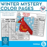 Winter Mystery Pictures Upper Elementary Math Coloring Pages