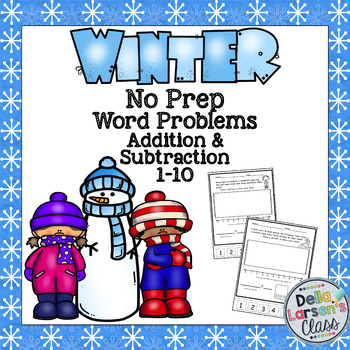 Preview of Winter Word Problems for  Addition and Subtraction with EASEL
