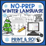 Winter NO PREP Language Pack for Speech Therapy with dista