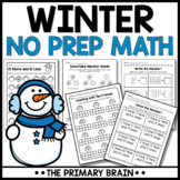 Winter Math Worksheets No Prep Activities | Morning Work C