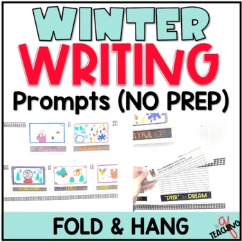 Preview of Writing Prompts Worksheets & Writing Practice for WINTER 1st 2nd 3rd Grade