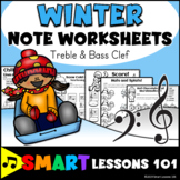 Winter NOTE Name WORKSHEETS: Treble Clef Bass Clef Activit