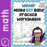 Winter Math Worksheets NWEA MAP Prep Practice RIT Band 180-220 Distance Learning