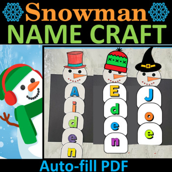 Winter Craft Bundle Editable Name Crafts – Preschool Packets