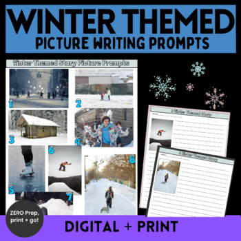 Preview of Winter Narrative Writing Picture Prompts Activity