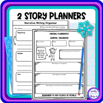 Winter Narrative Writing Prompts With Pictures by TeacherWriter | TpT