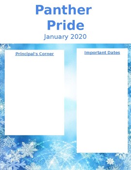 Winter Newsletter Template Worksheets Teaching Resources Tpt