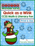Winter ELA & Math Printables and Whole Class Activity - CC