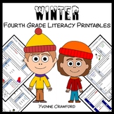 Winter No Prep Literacy Worksheets 4th Grade | Grammar Rev