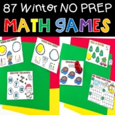 Winter No Prep Math Games January Activities Counting Numbers
