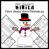 Winter No Prep Math Worksheets | 1st Math Morning Work | Math Facts Fluency