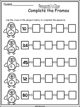 winter math printables 2nd grade by abc helping hands tpt